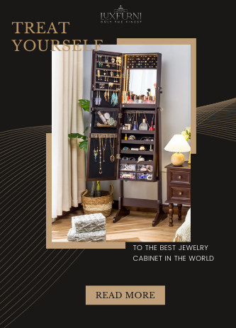 Luxfurni mirror jewelry discount cabinet