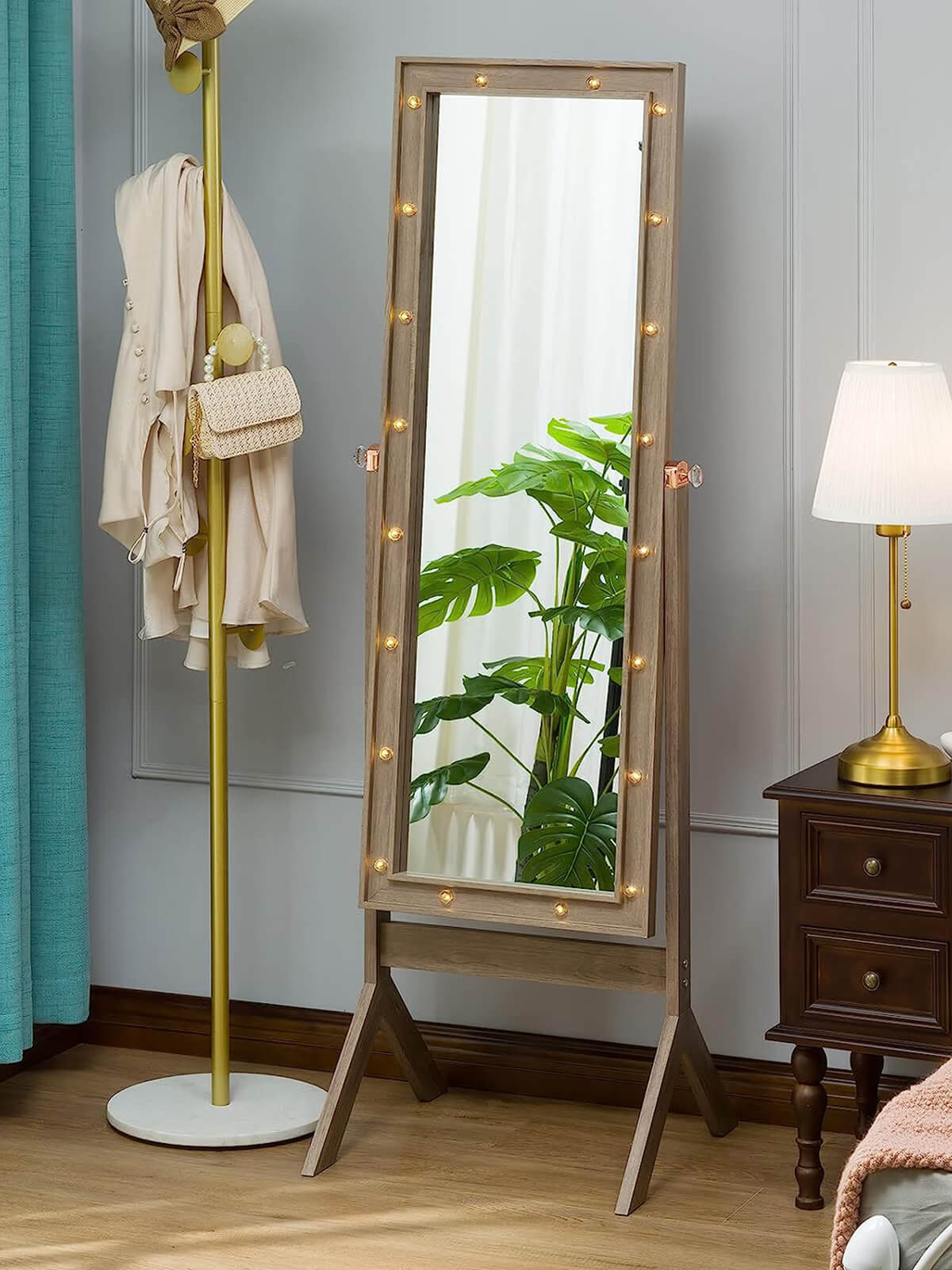 Free Standing Cheval Jewelry Mirror Cheval Jewelry Stand Up