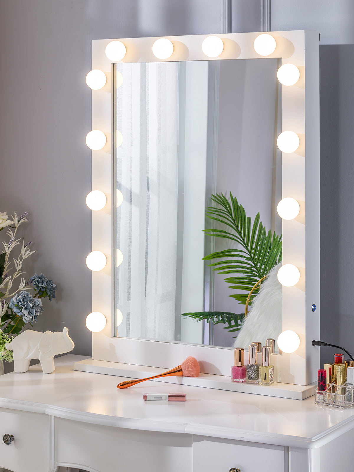 Luxfurni | Hollywood Mirror | Professional Hollywood Max1 Pro LED Vanity Mirror - White