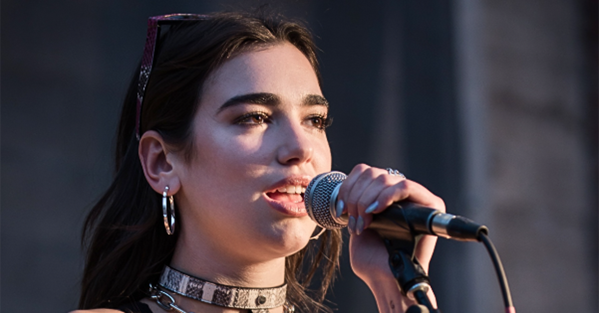 Dua Lipa performing live at Space 15 Twenty for Urban Outfitters Music, in Hollywood, Los Angeles