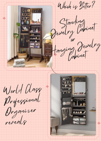 Standing or Hanging Jewelry armoire - Luxfurni