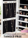 Luxfurni | Jewelry Armoire | Standing Dahlia 2 Full Length Mirror Jewelry Armoire with Interior LED lights - White