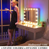 Luxfurni | Hollywood Mirror | Professional BLOOM Hollywood Vanity Mirror with RGB LED Lights - White