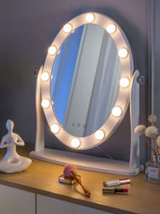 Luxfurni | Hollywood Mirror | Professional Starry 8 Adjustable Hollywood Vanity Mirror - White