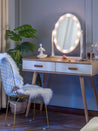 Luxfurni | Hollywood Mirror | Professional Starry 8 Adjustable Hollywood Vanity Mirror - White