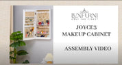 Luxfurni | Jewelry Armoire | Small Wall Mounted Joyce 3 Jewelry Armoire - White